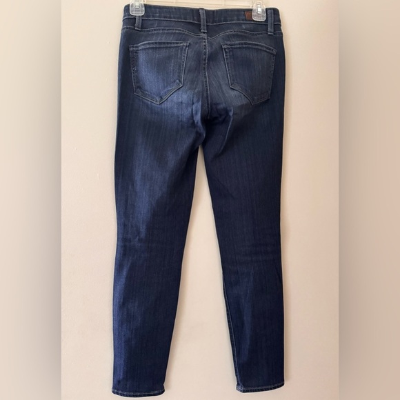 PAIGE “Verdugo Ankle” Women’s, Zip Up, 5 Pocket, Distressed, Blue Jeans. Size 26 - Picture 2 of 8